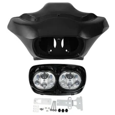 Inner Outer Fairings &Dual LED Headlight Fit For Harley Road Glide 1998-2013 12