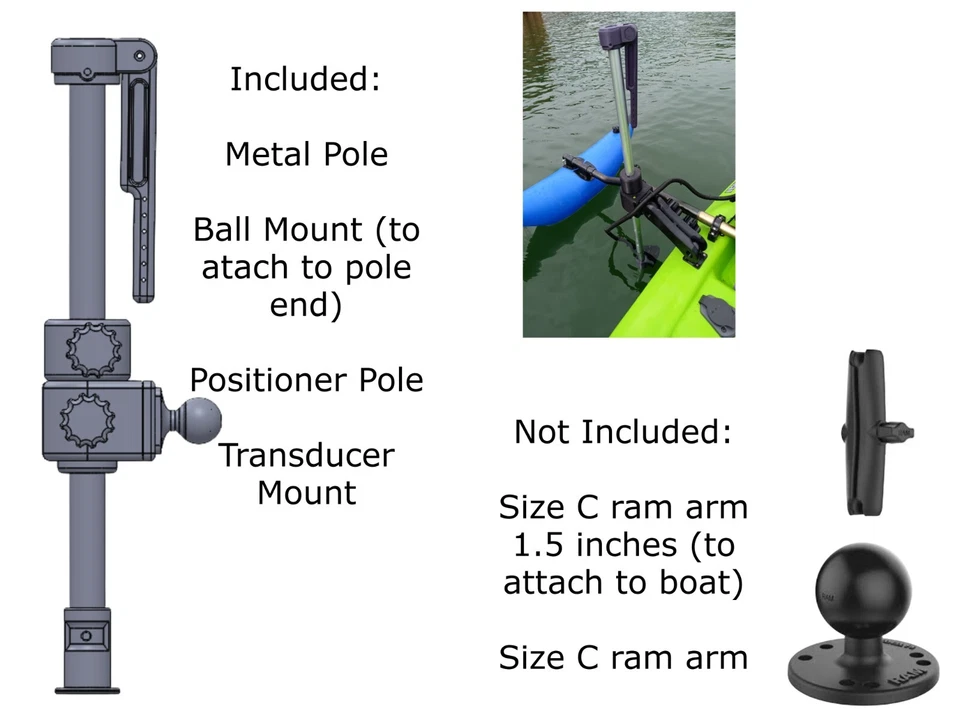 Livescope / Live Imaging Sonar Pole Mount for Boats & Kayaks - Image 4 of 4