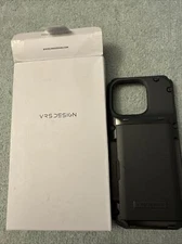 VRS DESIGN Damda Glide Pro Case for iPhone 14 Pro, Groove, Metal Black