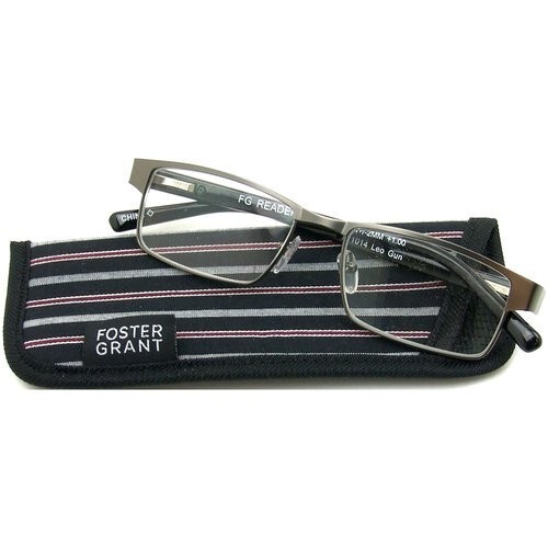Foster Grant LEO GUN Reading Glasses +1.25 to +3.25 Strength #633-image