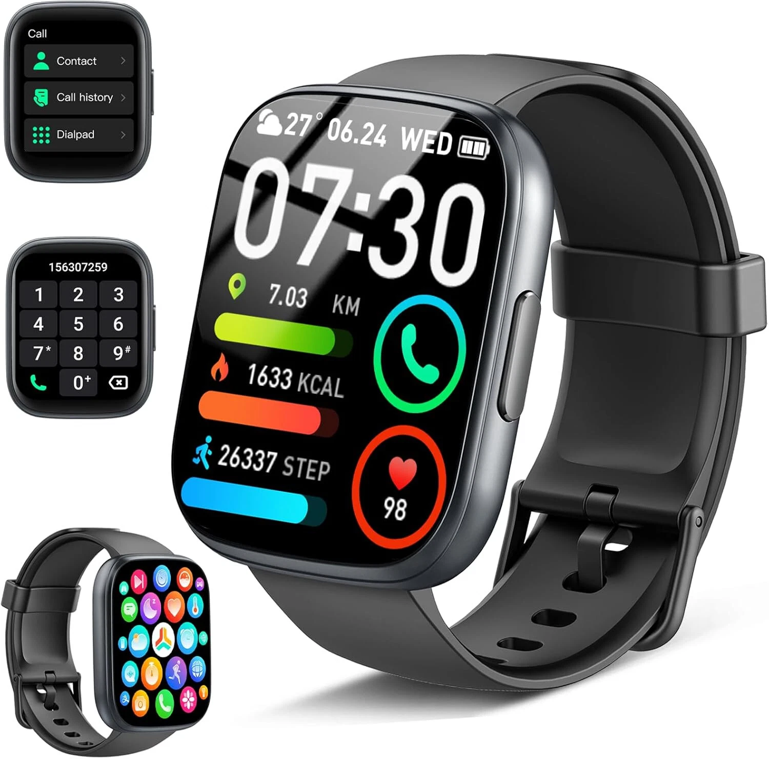 Smart Watch Women Men with Phone Function Wristwatch for iPhone Samsung Huawei