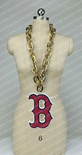 New MLB BOSTON RED SOX GOLD Jumbo Big Fan Chain Necklace Foam MI USA