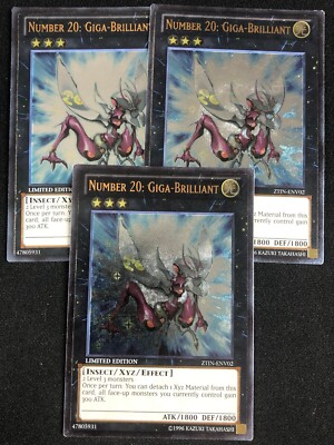 YUGIOH NUMBER 20: GIGA-BRILLIANT ZTIN-ENV02 ULTIMATE X3 NM/VLP