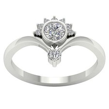 Natural Diamond SI1 G 0.55 Ct Solitaire Anniversary Ring 14K Solid Gold 11.50MM