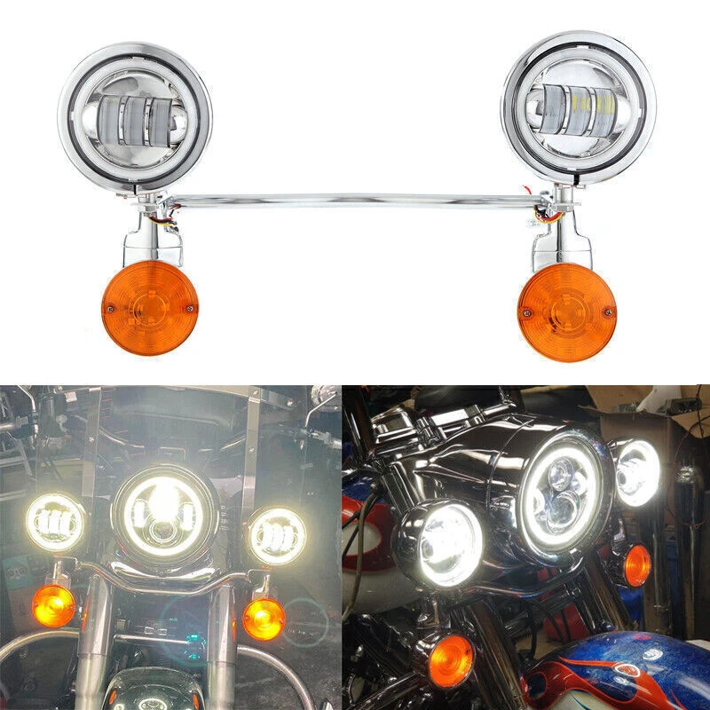Passing Light Bar Turn Signals Light For Yamaha Road Star XV 1600 1700 Silverado Foto 4 de 4