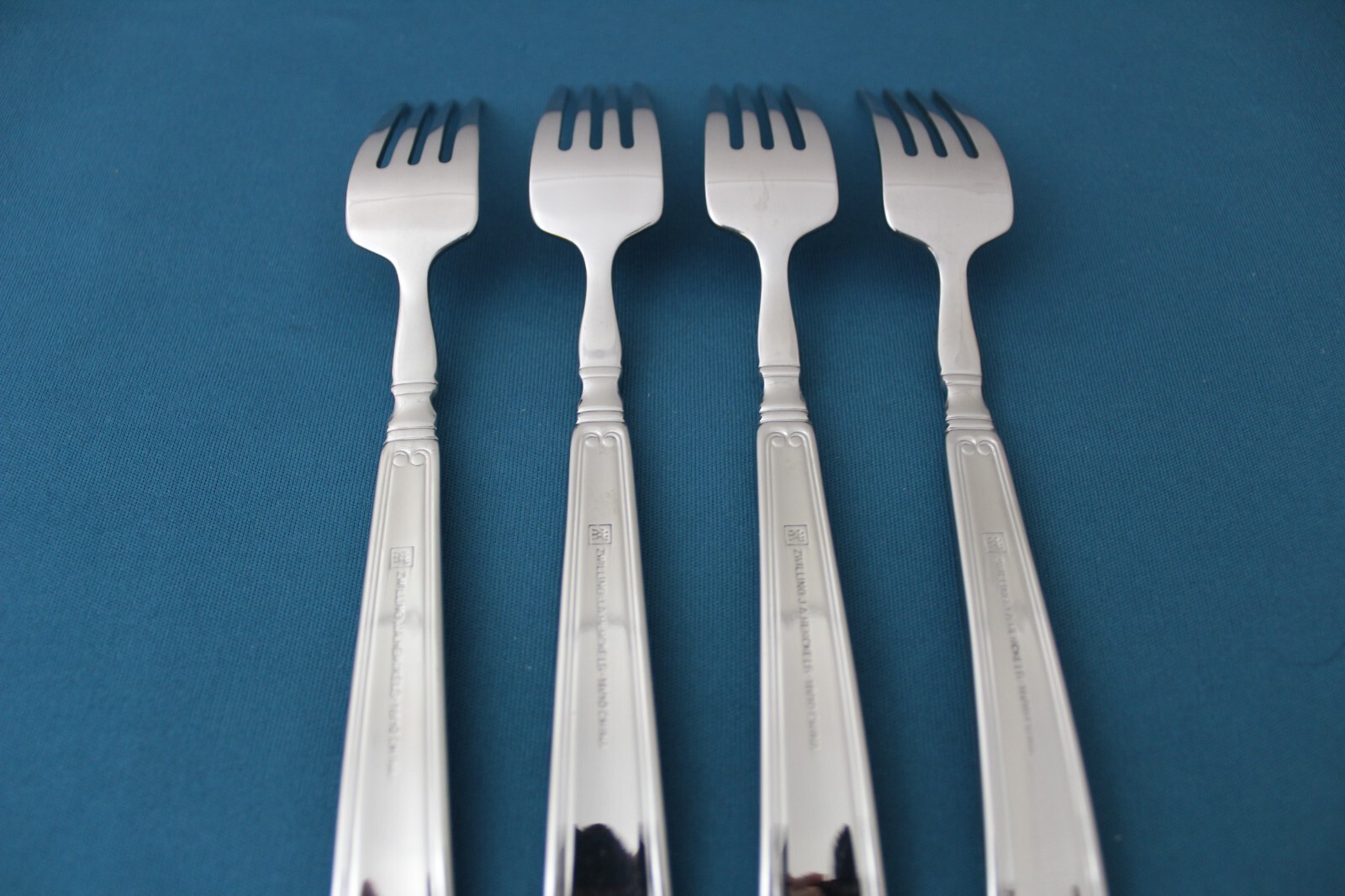 4 Salad Forks JA Henckels VINTAGE 1876 China 18/10 Stainless 7 1/8"
