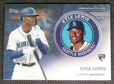 #ad 2020 Topps Kyle Lewis RC Medallion Commemorative Coin Rookie Card #TPM KL $1.50