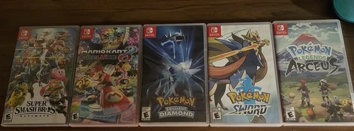 Nintendo Switch Multiplayer Game Lot: Super Smash Bros., Mario Kart, Pokémon Le…