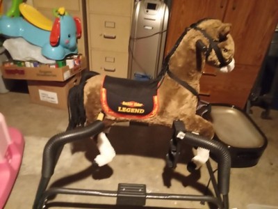 Rockin' Rider Legend Plush Rocking Horse Toy for Kids with Saddle and Soft Mane