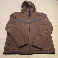 Nike Tech Men's Full-zip Windrunner Hoodie Jacket Mens Adult Size XL Brown
