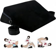 Sex Furniture Pillow Foam with Handcuffs Position Cushion 1 Piece, Black