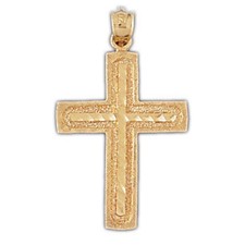 Cross Charm Pendant 14k Gold 3.5 Grams 