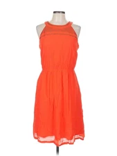 AB Studio Women Orange Casual Dress L