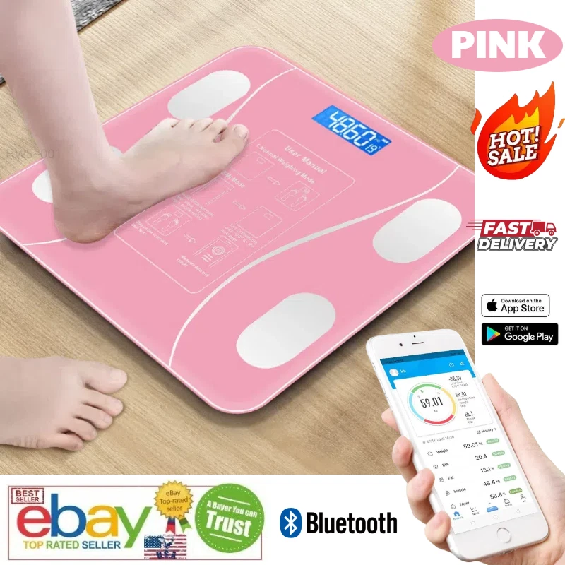 Smart Scale for Body Weight BMI Bluetooth Body Fat Scale Digital Bathroom Scale⭐ - Image 3 of 4