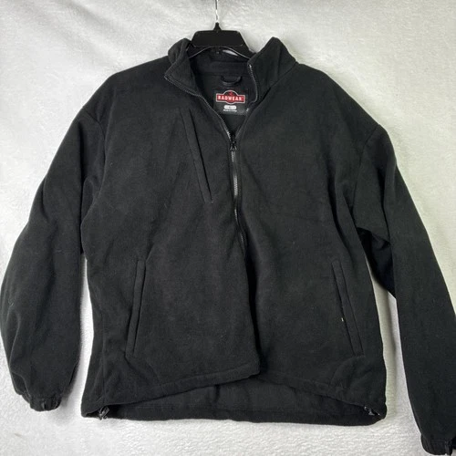 Radwear Radians Fleece Jacket Mens Large Black Full Zip Workwear Outdoor - product listing photo