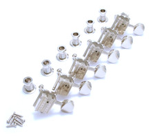 Grover Chrome Vintage Deluxe 6 Inline Guitar Tuners for Fender Strat/Tele  136C6