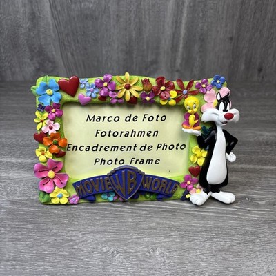 Vintage WB Movie World 3D Picture Frame Art Warner Bros Sylvester Tweety Rare