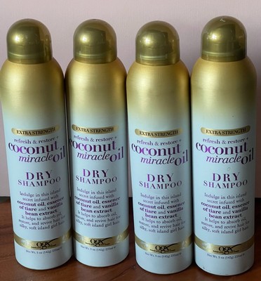 OGX 4 Extra Strength Refresh Restore + Dry Shampoo Coconut Miracle Oil 5oz
