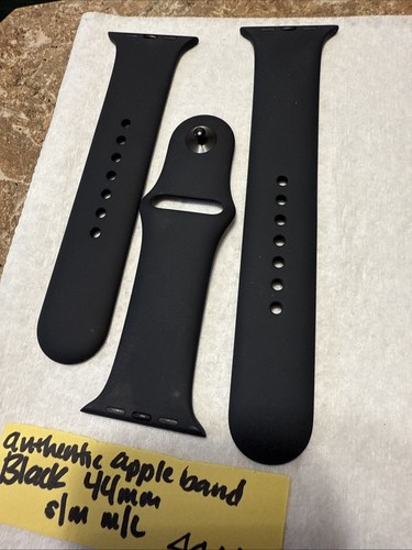 Authentic Genuine Original Apple Watch Band, Black 44mm S & L - Photo 3 sur 3