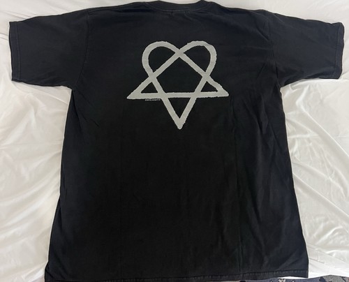 HIM Band Heartagram Tribal Shirt Größe Large Y2K doppelseitig 2003 Vintage Metal - Bild 3 von 13