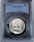 1957-D Franklin Half Dollar FBL 50Cc 90% Silver MIRROR LUSTER PCGS AU58