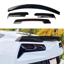 Stage 3 Rear Trunk Lip Wing Spoiler Gloss Black Fits For 14-19 Corvette C7 Z06