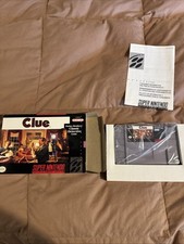Clue SNES Game Super Nintendo Entertainment System CIB Complete Box Manual