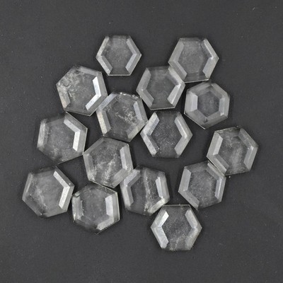 AAA+ Natural Crystal Quartz  Faceted Hexagon Shape Loose Gemstone