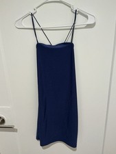 Superdown Dress Womens Size Medium Blue Strappy Back Party Clubwear Mini