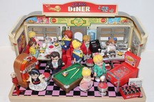 Dixie Diner Playset Tyco Furnished Pool Table Booth Jukebox Dolls Pinball Extras