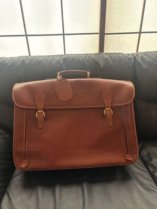 Gucci Vêtement Sac Etui Cuir Costumes Housse Marron Authentique Vintage avec Sangle