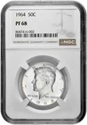 1964 50c Silver Proof Kennedy Half Dollar NGC Graded PF 68