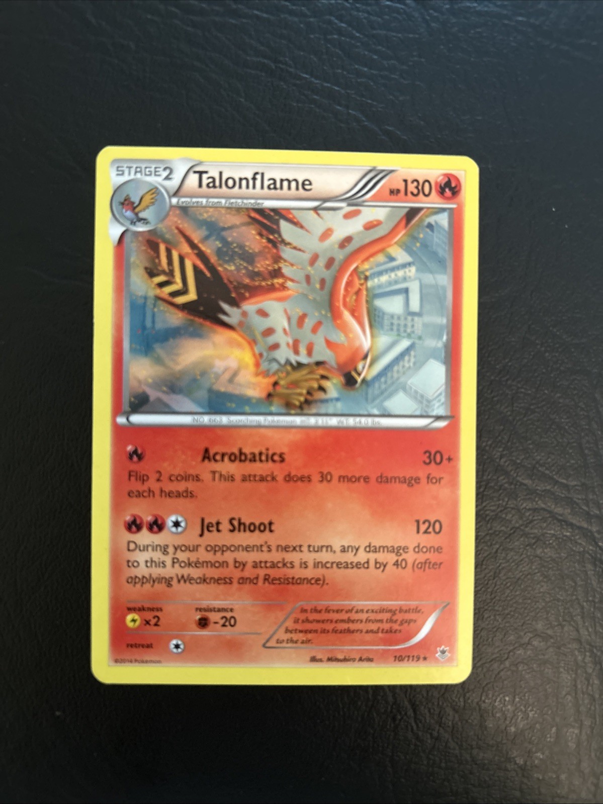 Talonflame 10/119 Pokémon Card TCG Phantom Forces Regular Lightly Played