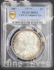 *Rainbow* Toning 1887-P US Morgan Silver Dollar - PCGS Graded MS 63 "VAM-12"