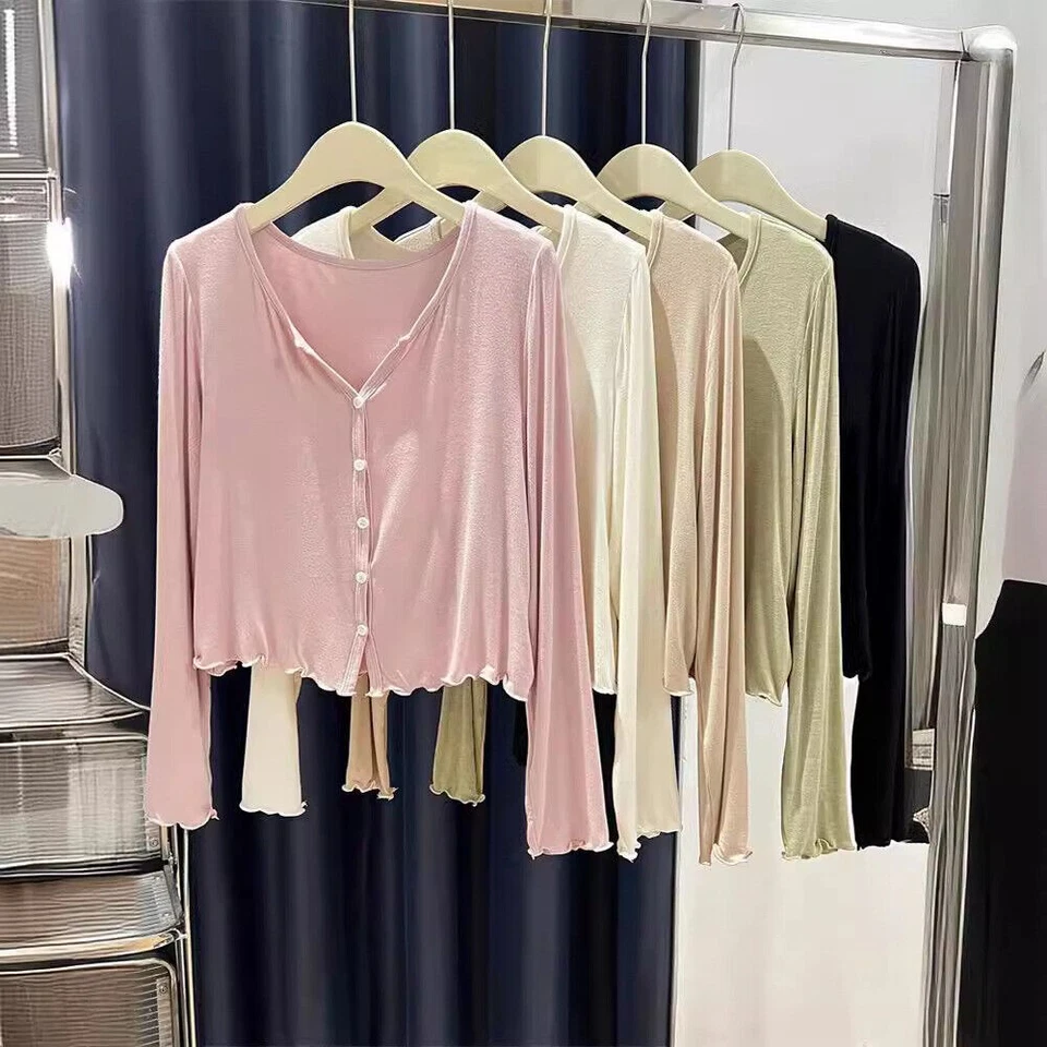 Summer thin sunscreen cardigan jacket, women's ice silk small shawl cover shirt - Image 3 of 4