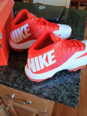 NIKE Zoom Code Elite Shark 3/4 Orange Men's Football Cleats SZ 18 NEW in Box
