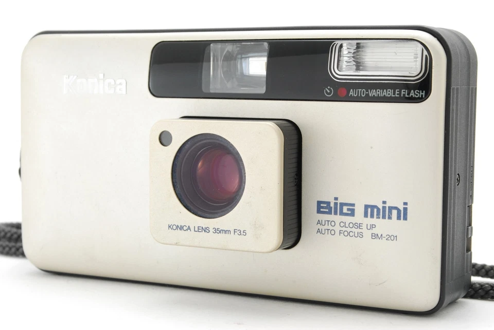 [Near MINT ]Konica Big Mini BM-201 35mm Point & Shoot Film Camera from JAPAN - Image 2 of 4