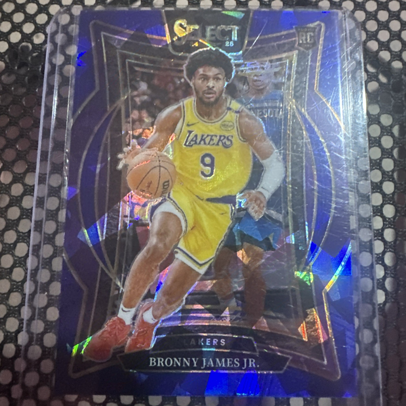 2024-25 Panini Select - Concourse Bronny James #90 Blue Cracked Ice Prizm (RC)