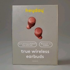 Heyday True Wireless Bluetooth Earbuds - Warm Red New In Opened Box