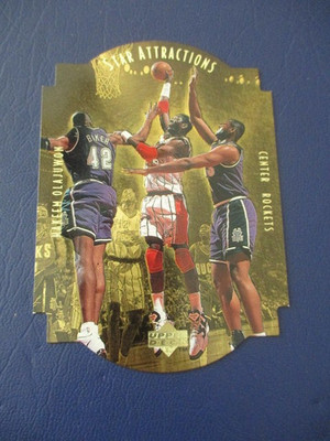 1997 Upper Deck Collector's Choice Hakeem Olajuwon #SA15  Star Attractions Gold