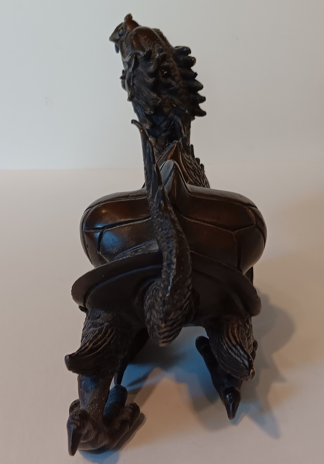 8 Old Chinese Dynasty Bronze Fengshui Dragon turtle Tortoise Animal Statue