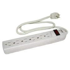 3 FT 6 Outlet Safety Surge Protector Angle Plug AC Wall Power Strip ETL Listed