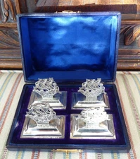 SET OF SILVER MENU HOLDERS MAPPIN AND WEB   1903 FREE SHIPPING MAINLAND ENGLAND