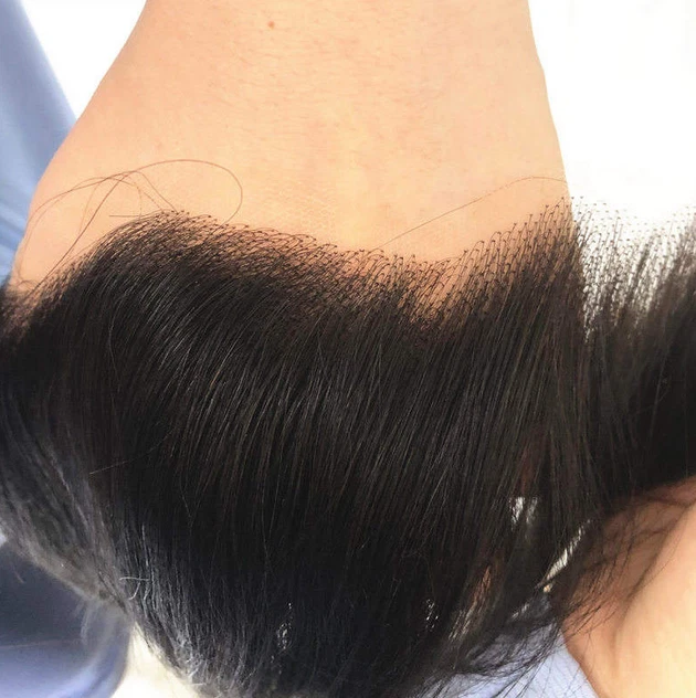 Toppers frontales de encaje pre-arrancado HD de 13x2" 100 % cierre de encaje para cabello humano Foto 4 de 4