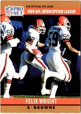 1990 Pro Set FACT Cincinnati #17 Felix Wright