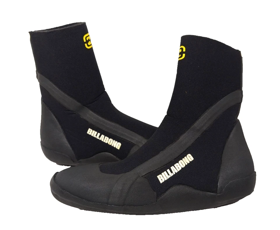 Billabong Surf Boot Neoprene Rubber Sole Wetsuit Shoes 5mm Black adult Size 8 - Image 2 of 4
