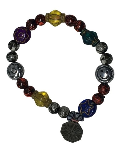 Women's Beaded Bracelet with Assorted Colorful Beads/Charms