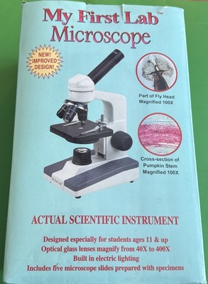 Microscope New  My First Lab MFL-02 with Light 4x10x40 UL/CSA Approved Free Ship