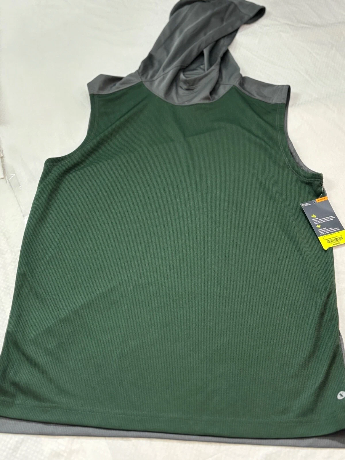 Mens Basketball Shirt Hooded Practice Hooded Quick-Dri Wicking Size M Gray/Gree