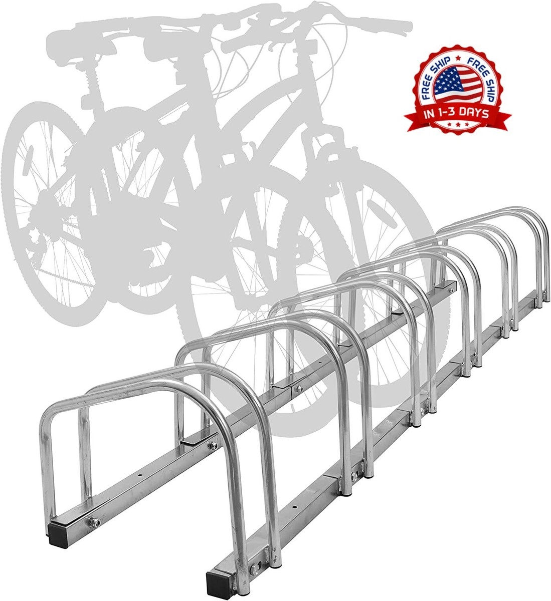 Soporte De Piso Para Estacionamiento De Bicicletas De Acero Tubular De  Servicio